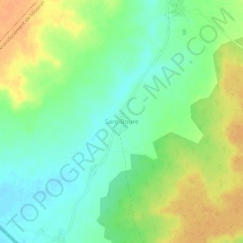 Carte topographique Sare Boure, altitude, relief