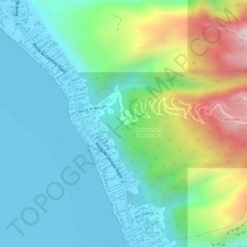 Carte topographique Temaruata, altitude, relief