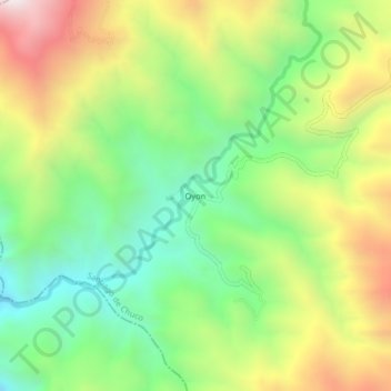 Carte topographique Oyon, altitude, relief