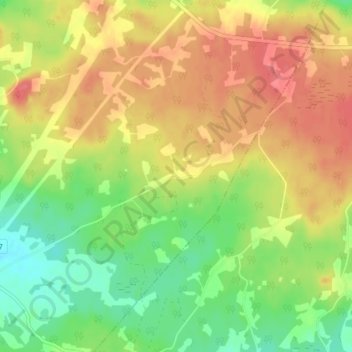 Carte topographique Ekeröd, altitude, relief