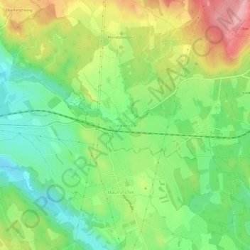 Carte topographique Diemendorf, altitude, relief