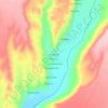 Carte topographique Huachipa, altitude, relief