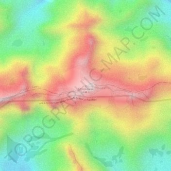 Carte topographique Qhapaqsaya, altitude, relief