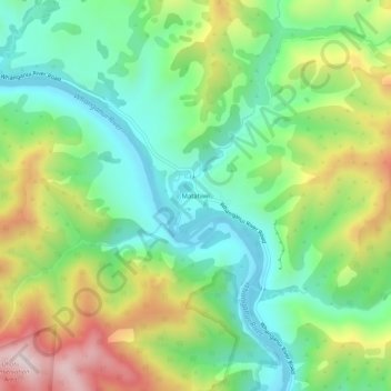 Carte topographique Matahiwi, altitude, relief