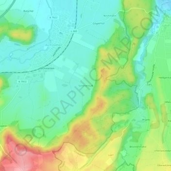 Carte topographique Sommerstall, altitude, relief