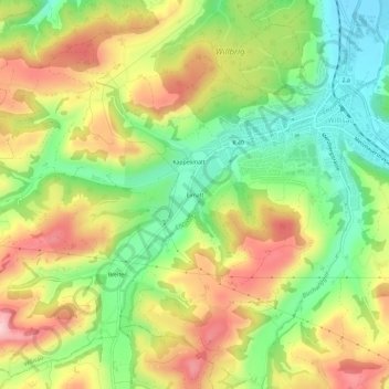 Carte topographique Eimatt, altitude, relief