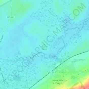 Carte topographique Grand Mont, altitude, relief
