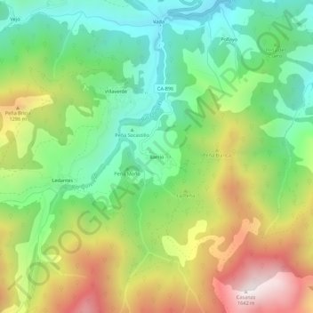 Carte topographique Barrio, altitude, relief