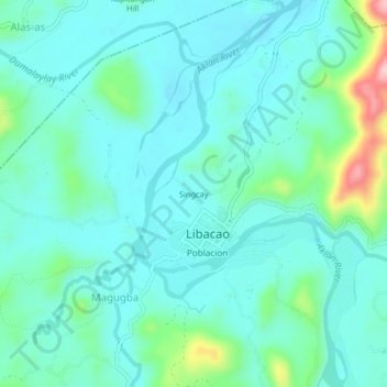 Carte topographique Singcay, altitude, relief