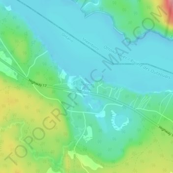 Carte topographique Meilleurs Bay, altitude, relief