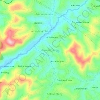 Carte topographique Ankadimanga, altitude, relief