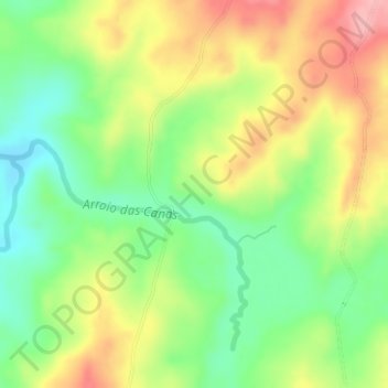 Carte topographique Passo das Canas, altitude, relief
