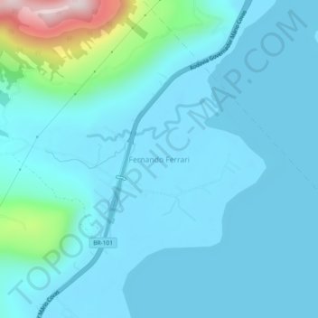 Carte topographique Fernando Ferrari, altitude, relief