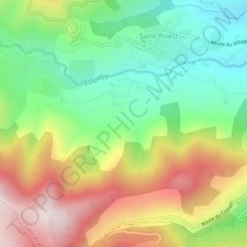 Carte topographique Eygasses, altitude, relief