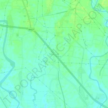 Carte topographique Sitaguri, altitude, relief