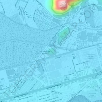Carte topographique Morro do Urubu, altitude, relief