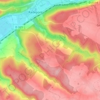 Carte topographique Bonnemare, altitude, relief