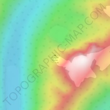 Carte topographique Dragon Cone, altitude, relief