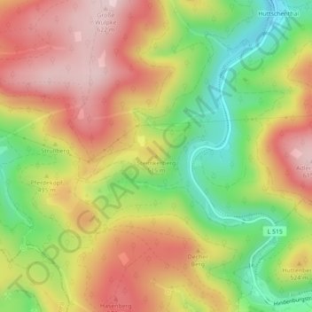 Carte topographique Steimkerberg, altitude, relief