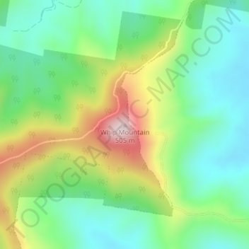 Carte topographique Whip Mountain, altitude, relief