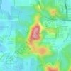 Carte topographique Peak Garden (North Hummock), altitude, relief