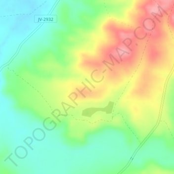 Carte topographique Motilla, altitude, relief