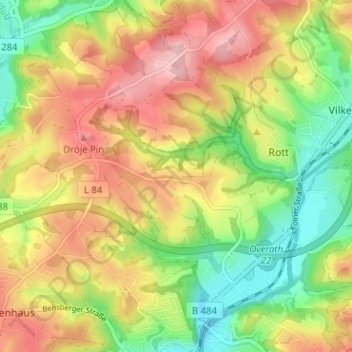 Carte topographique Kleinbalken, altitude, relief