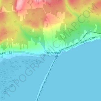 Carte topographique Barachois, altitude, relief