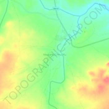 Carte topographique Maatarka, altitude, relief