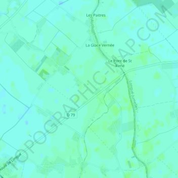 Carte topographique Pont-Forêt, altitude, relief