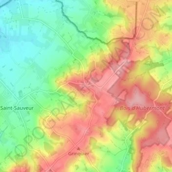 Carte topographique Saint-Laurent, altitude, relief