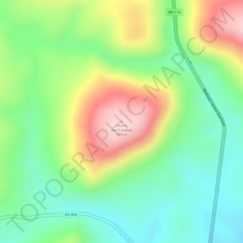 Carte topographique Morro dos Cavalos, altitude, relief