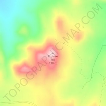 Carte topographique Figtree Hill, altitude, relief