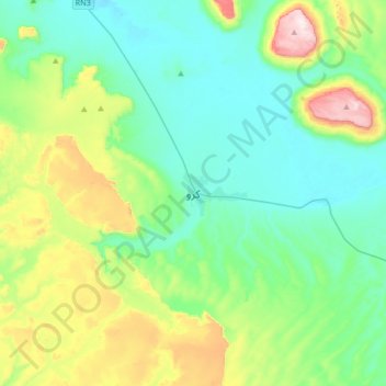 Carte topographique Guérou, altitude, relief
