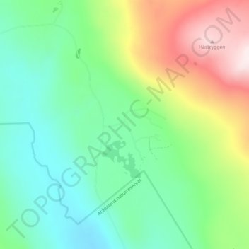 Carte topographique Arådalen, altitude, relief