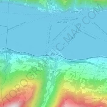 Carte topographique Murg, altitude, relief