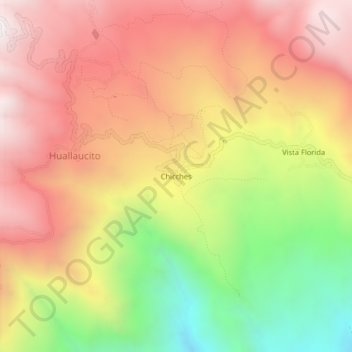 Carte topographique Chicches, altitude, relief
