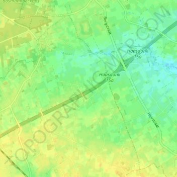 Carte topographique Landmolen, altitude, relief