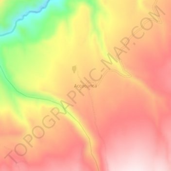 Carte topographique Accocunca, altitude, relief