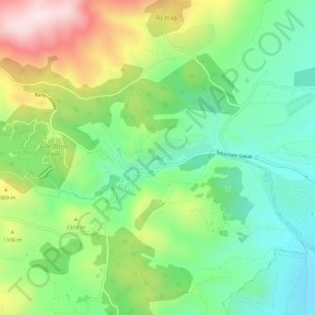 Carte topographique Sille, altitude, relief
