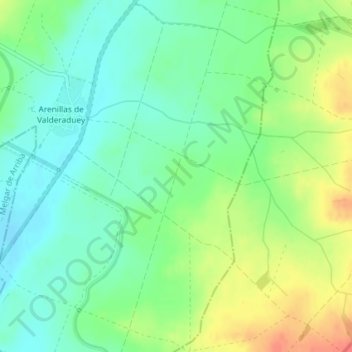 Carte topographique Cerezales, altitude, relief