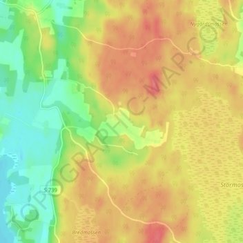 Carte topographique Bäckelidstorp, altitude, relief