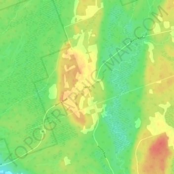 Carte topographique Uphill, altitude, relief
