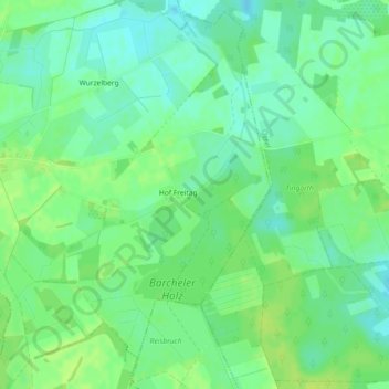 Carte topographique Geestequelle, altitude, relief