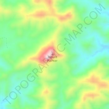 Carte topographique Mt Painter, altitude, relief