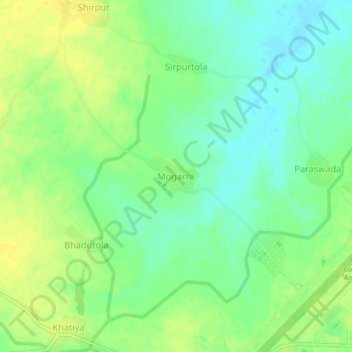 Carte topographique Mogarra, altitude, relief