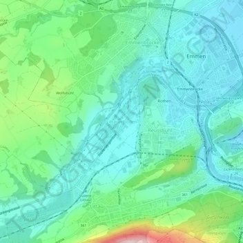 Carte topographique Littauerboden, altitude, relief