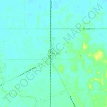 Carte topographique Devenish, altitude, relief