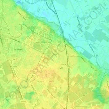 Carte topographique Gobson, altitude, relief