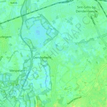 Carte topographique De Kapelle, altitude, relief
